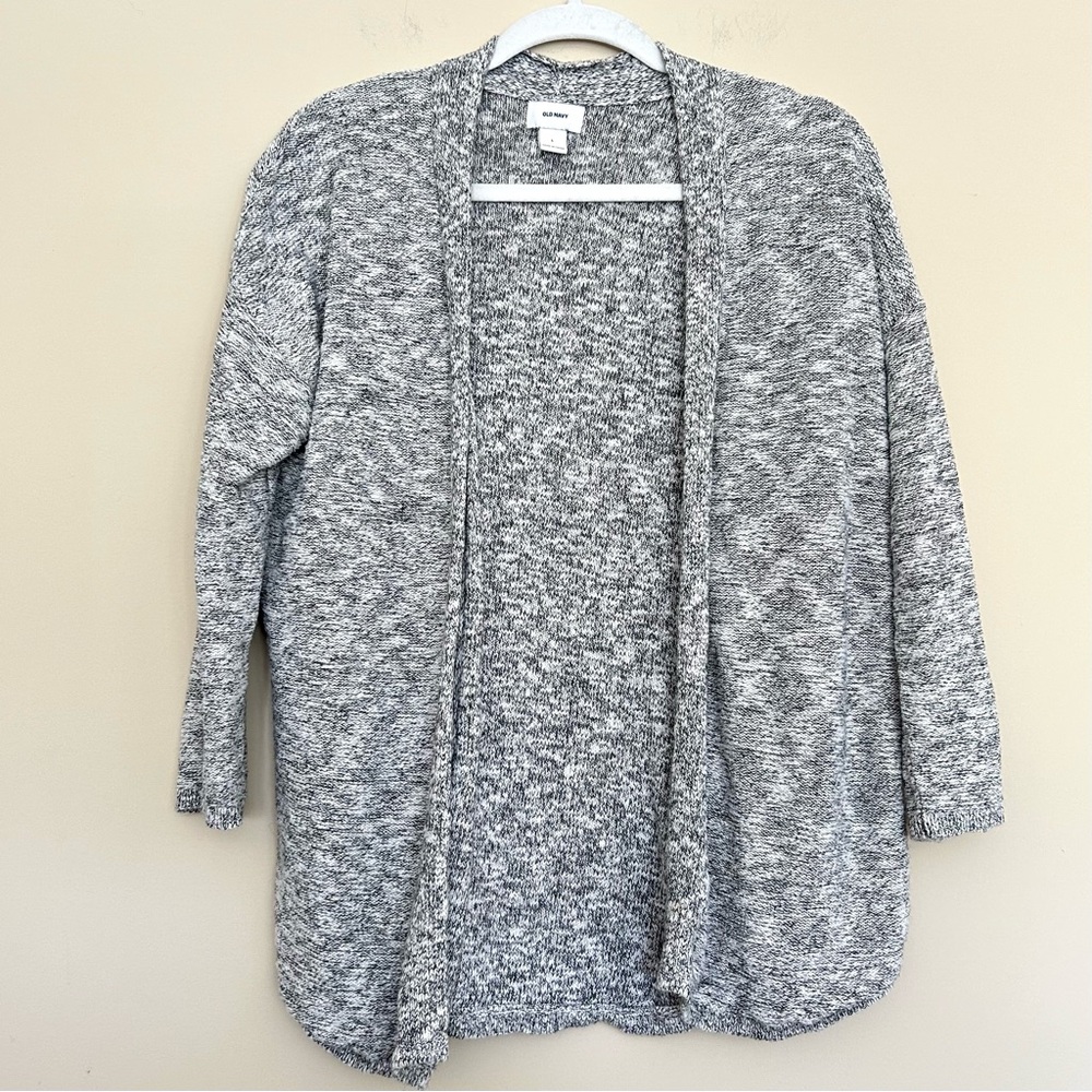 Old Navy Women’s Gray Marled Knit Open Cardigan - Picture 8 of 9
